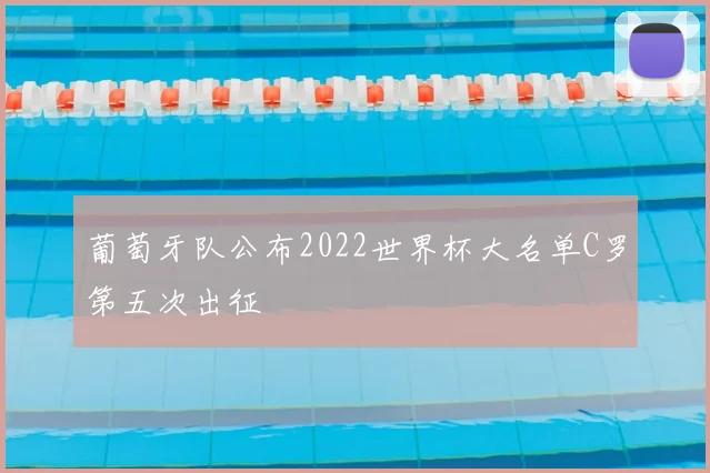 葡萄牙队公布2022世界杯大名单C罗第五次出征